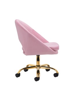 4Rico swivel chair QS-MF18G pink velvet