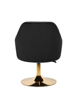 4Rico fotel obrotowy QS-BL14G aksamit czarny