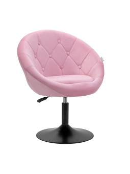 4Rico-Drehstuhl QS-BL12B Samt rosa