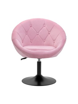 4Rico fotel obrotowy QS-BL12B aksamit różowe