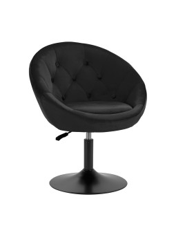 4Rico-Drehstuhl QS-BL12B Samt schwarz