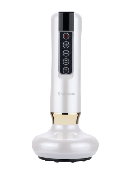 Masażer antycellulitowy z funkcją bańki chińskiej Humanas DermaSmooth - biały