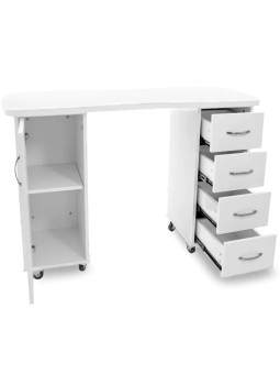 Biurko 2027 białe dwie szafki