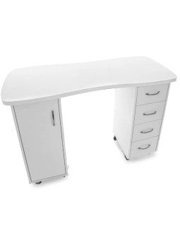 Biurko 2027 białe dwie szafki