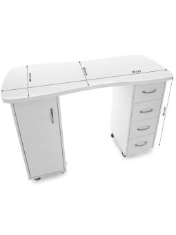 Biurko 2027 białe dwie szafki