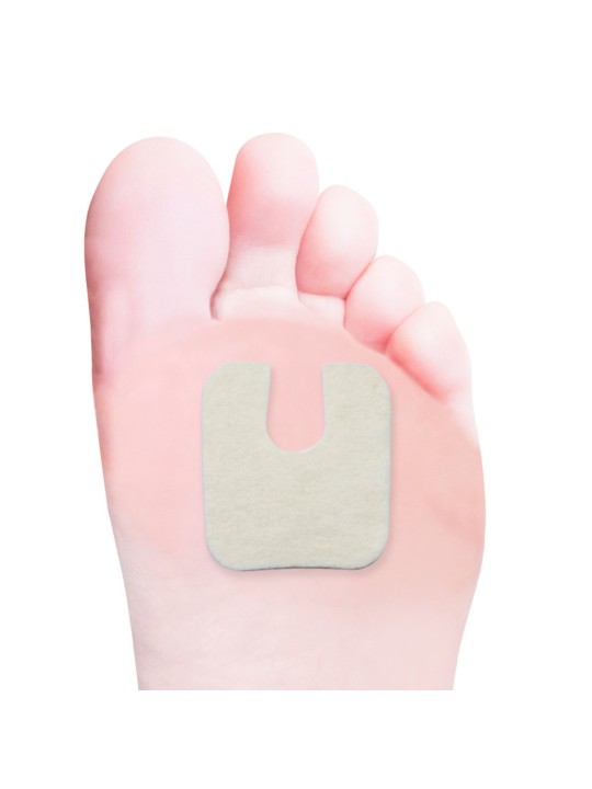 FRESCO HORSESHOE FELT PAD 2 mm Samolepicí plstěné ortézy na kladívkové prsty velikost S 20x27cm 36 ks.