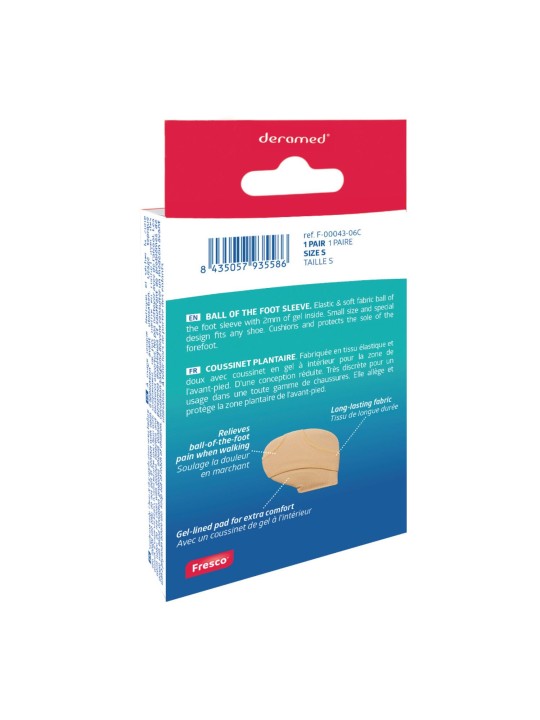 FRESCO GEL METATARSAL SLEEVE Ortéza na přední část nohy s gelovou vložkou velikost S 1 pár