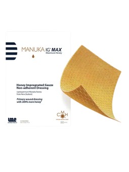 MANUKA IG MAX 10cm x 12,5cm 1 ks - nepřilnavý obvaz s manukovým medem