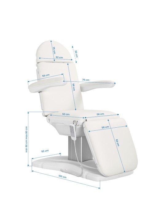 KOSMETICKÉ KŘESLO ELECTR. ECLIPSE 4 SILN. WHITE