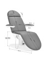 Fotel kosmetyczny elektryczny 2240K Eclipse 3 siln. szary z kołyską