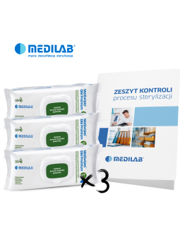 Zestaw 3 × MEDILAB Mediwipes DM Premium (100 szt.) + GRATIS Edilab Zeszyt Kontroli Procesu