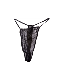 Majtki Stringi jednorazowe damskie czarne 10 szt.