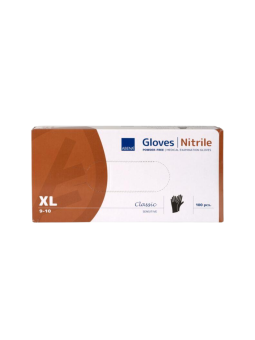 ABENA Rękawice Nitrylowe Gloves Classic Czarne roz. XL 100 szt