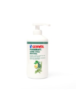 GEHWOL FUSSKRAFT BEIN-VITAL vitalisierender Balsam. für Füße und Beine, 500-ml-Dose mit Dosierung.