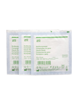 Lohmann & Rauscher Kompres z gazy jałowy 10 x 10 cm - 1op. 3 szt.