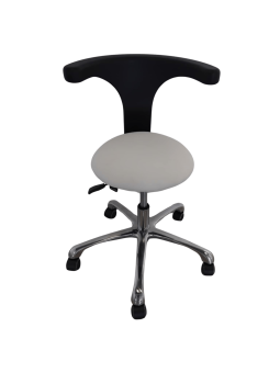 MEDIZIO Taboret Podologiczny typu Siodło z oparciem Biały