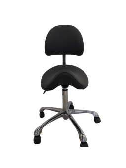 MEDIZIO Taboret Podologiczny typu Siodło z oparciem Antracyt