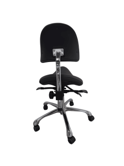 MEDIZIO Taboret Podologiczny typu Siodło z oparciem Antracyt