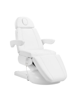 Fotel kosmetyczny elektr. Azzurro Lux 3m biały z podgrzewaniem