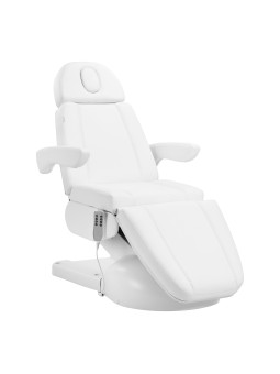 Fotel kosmetyczny elektr. Azzurro Lux 4m biały z kołyską