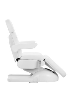 Fotel kosmetyczny elektr. Azzurro Lux 4m biały z kołyską