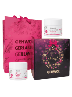 GEHWOL Zestaw Świąteczny - Krem do rąk Dzika Róża 50ml Masło Dzika Róża 50ml plus Próbki