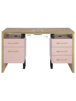 VENTO PRO PLUS Bellissimo Rosa Kosmetiktisch mit Staubabsorber